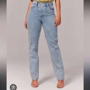 Abercrombie & Fitch Curve Love 90s Straight Ultra High Rise